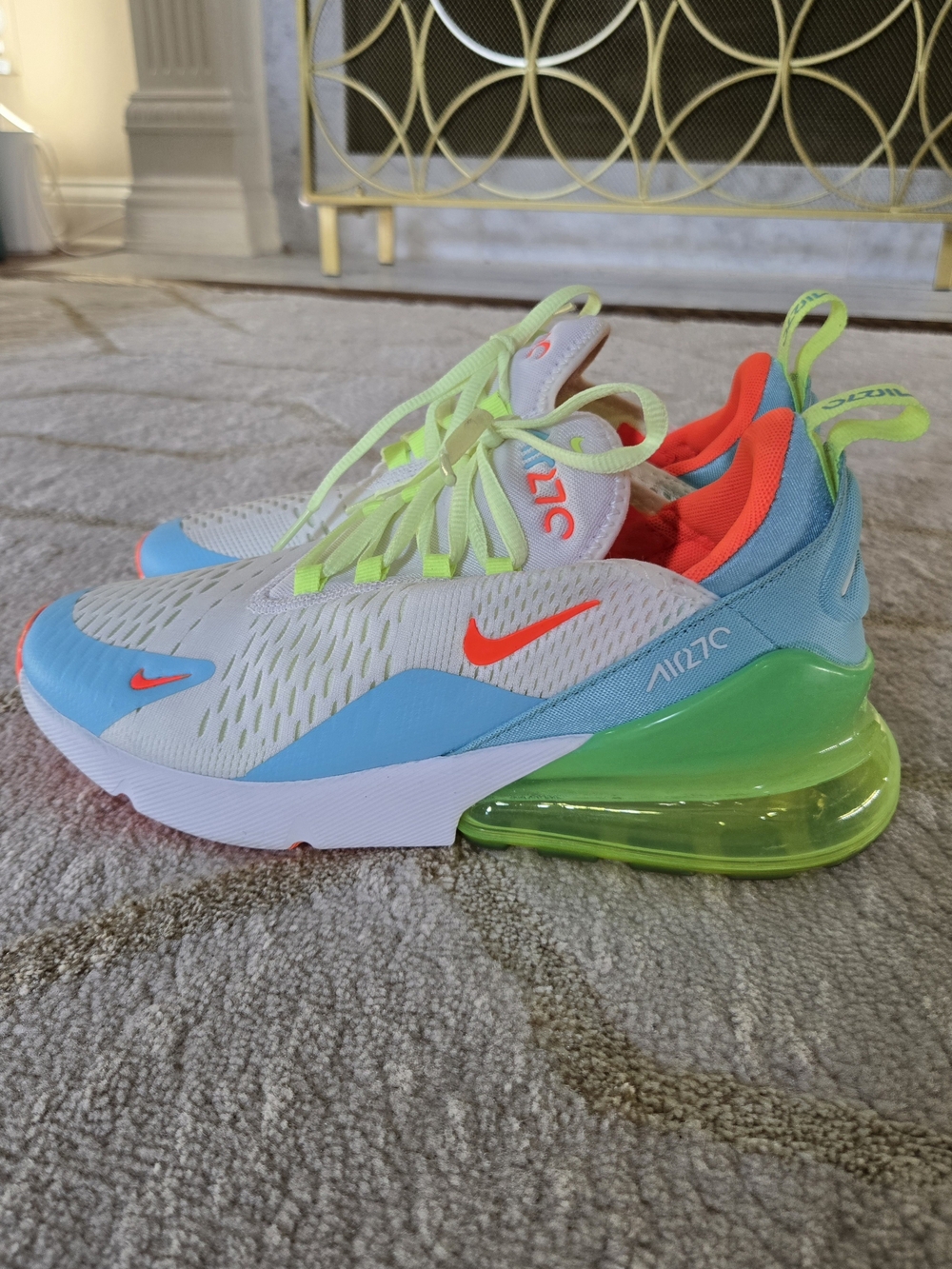 Nike Air Max 270 GS 'Blue Gaze Barely Volt'